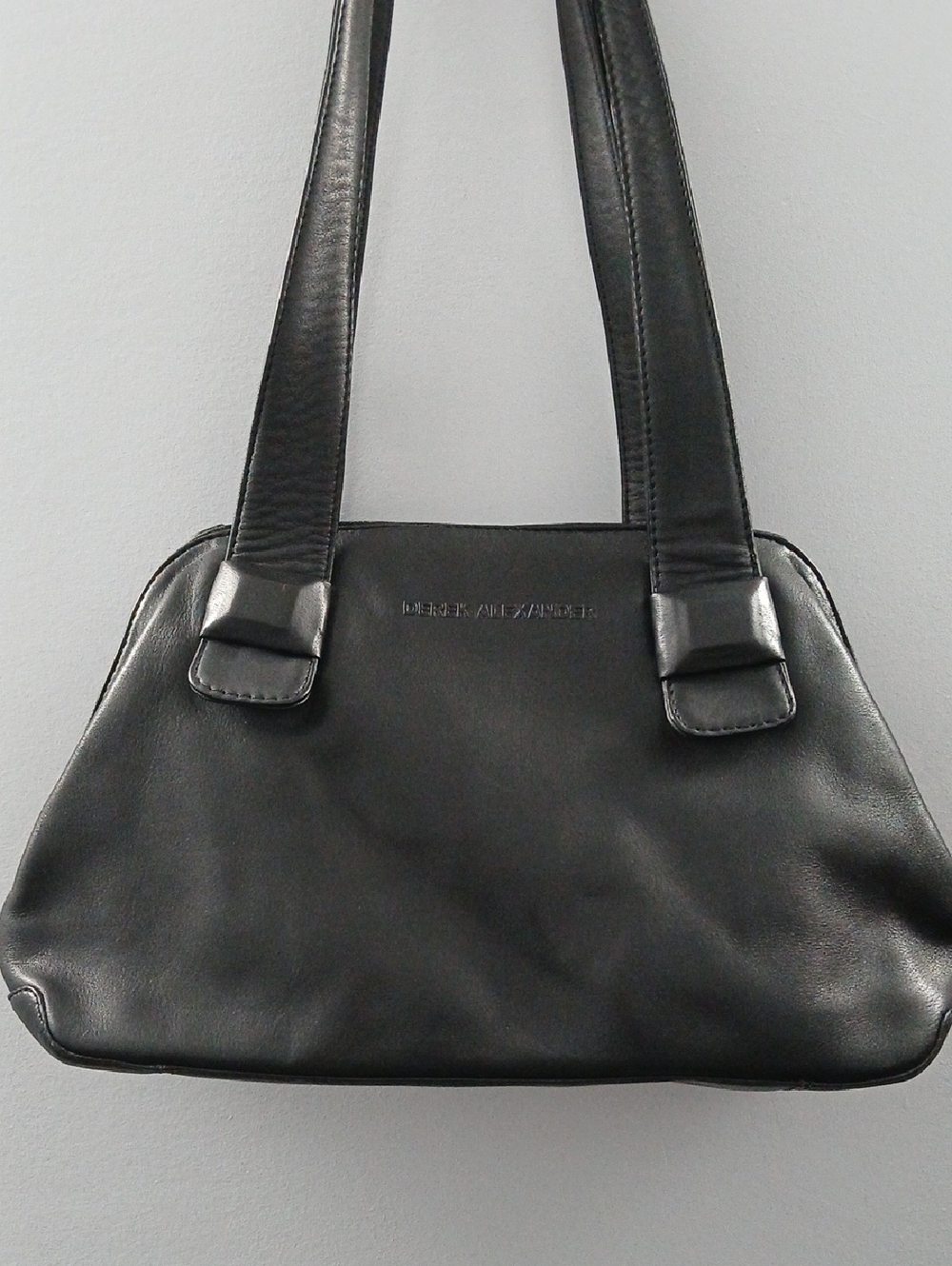 Derek Alexander Vintage Cute Black Leather Shoulder Bag